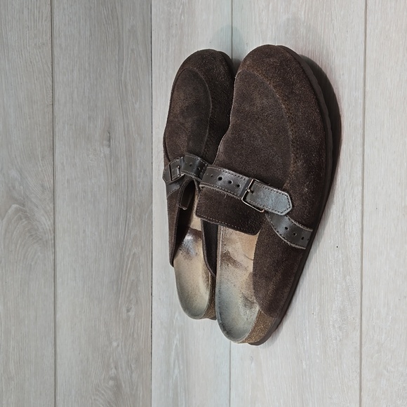 Birkenstock Women Boston Suede Clog Mule shoes sz 41/10 Regular - Picture 1 of 13